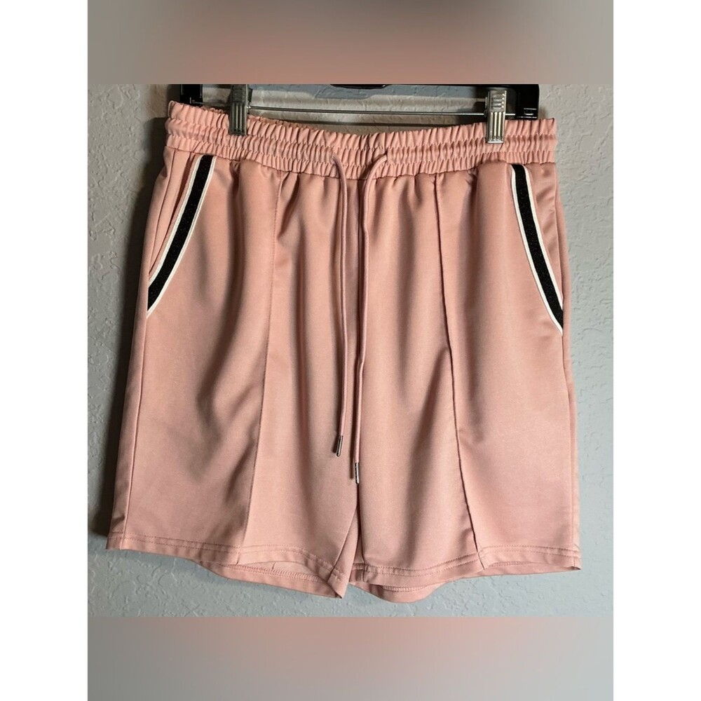SHEIN MEN  Blush Pink Elastic Waist Knit Lounge Shorts